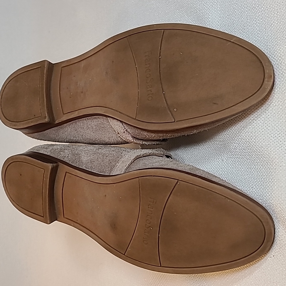 Franco Sarto Sueded Leather low heeled shoes loafers * size 8 M - Picture 8 of 8